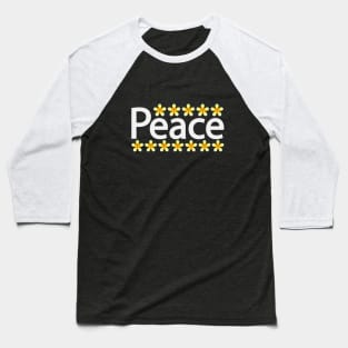 Peace creative text design Baseball T-Shirt